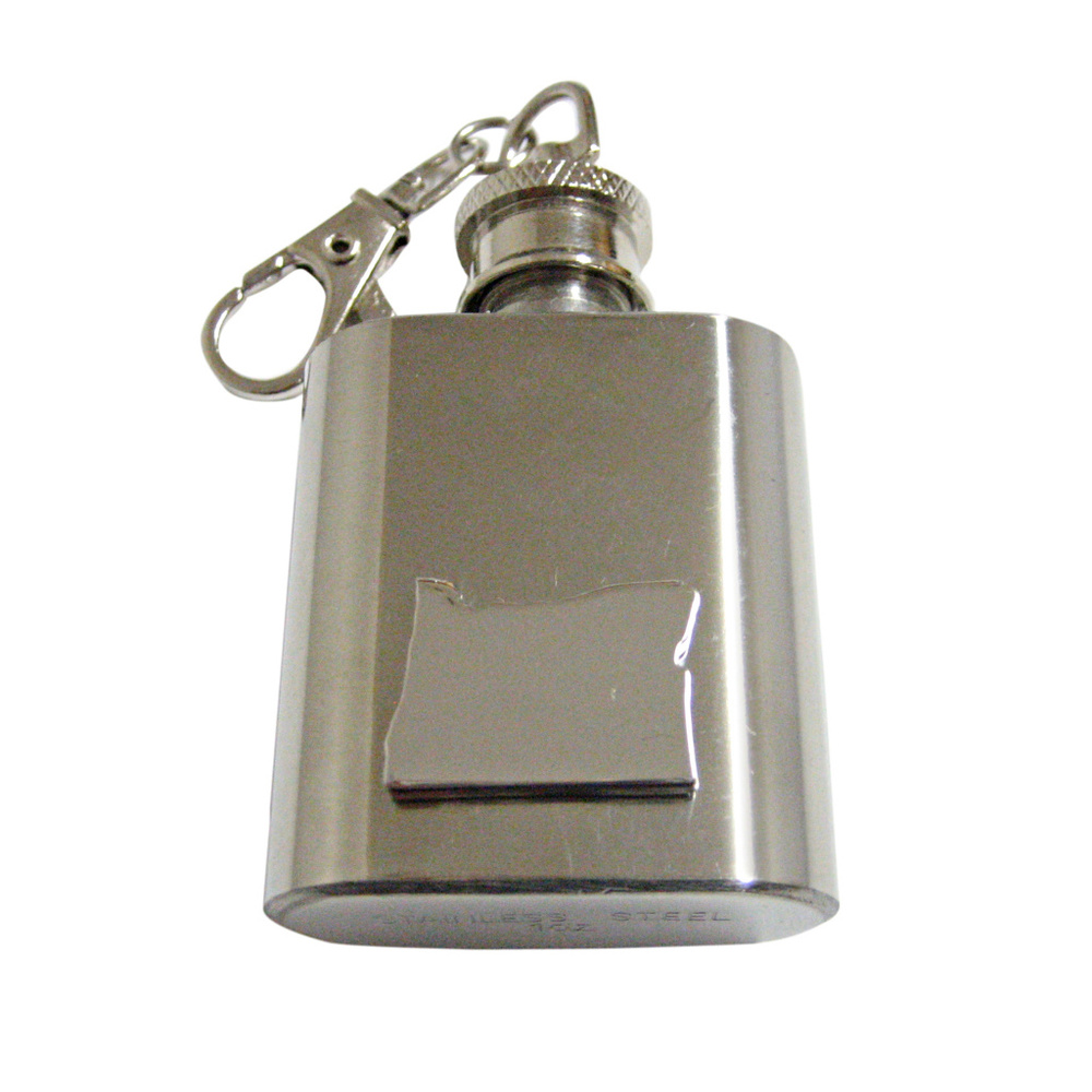 Oregon State Map Shape 1oz Keychain Flask - image 1